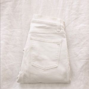 Madewell white high rise skinny